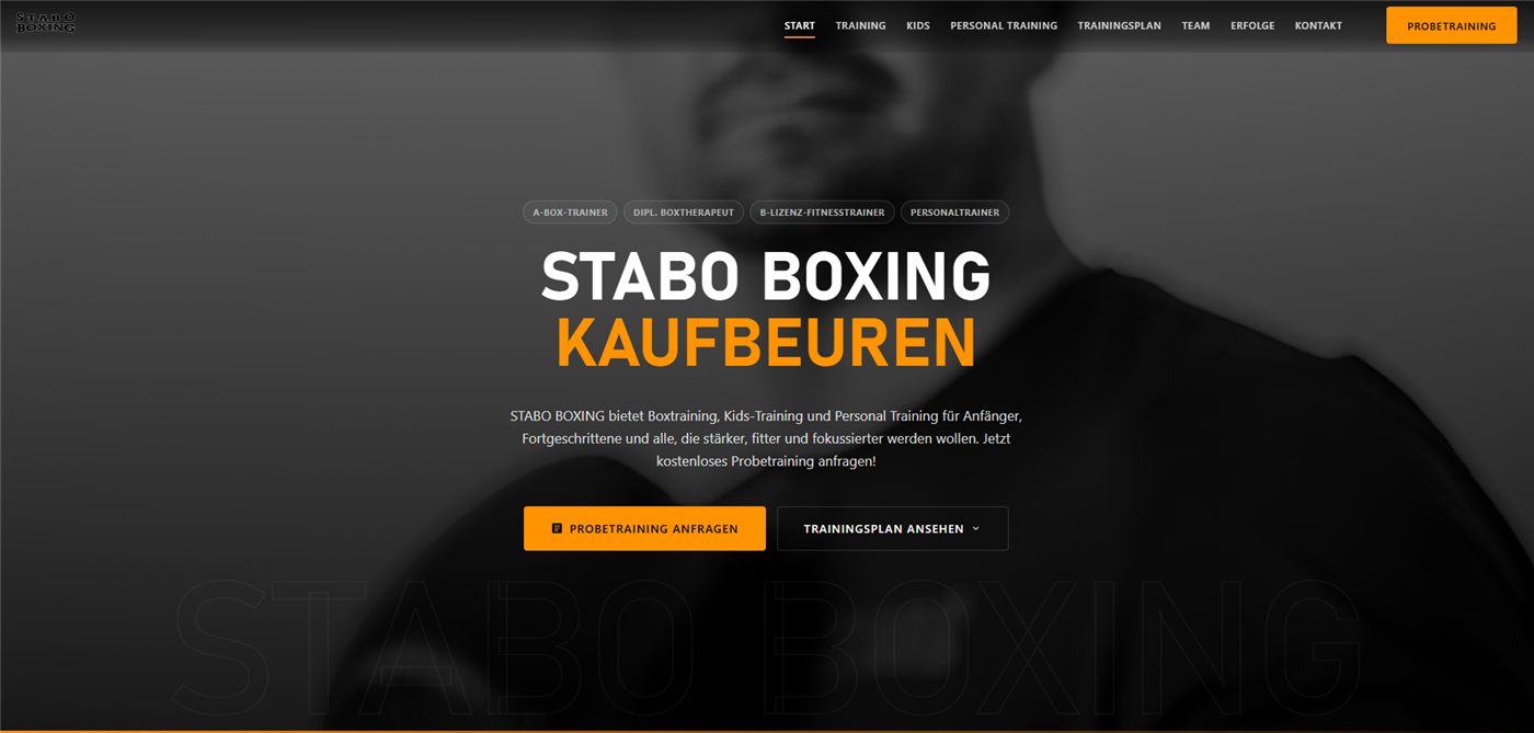 Website-Vorschau: STABO BOXING