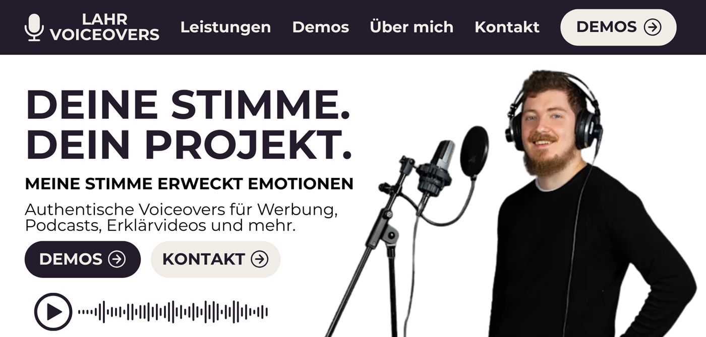Website vor der Überarbeitung: Nico Lahr Voiceovers